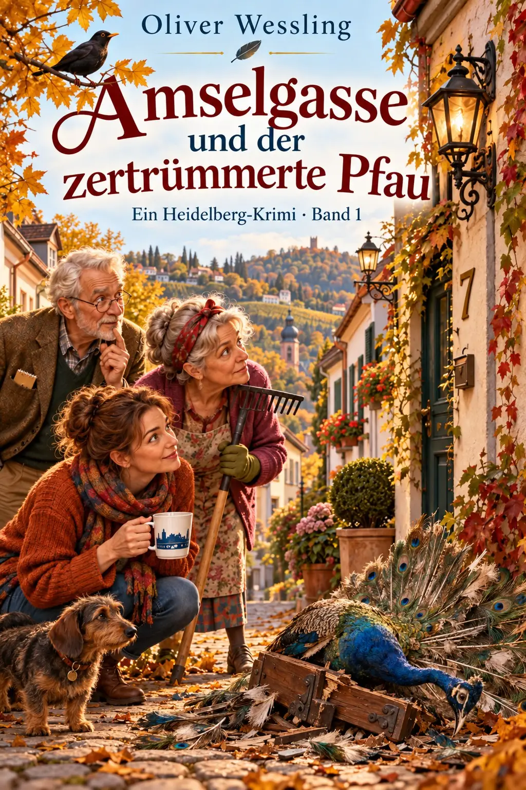 Amselgasse und der zertrümmerte Pfau – Buchcover